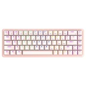 Rampage REBEL Pembe Low Profile RED SWITCH Mekanik Gaming Oyuncu Klavye US Layout Rainbow
