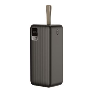 S-LINK G430 40000mAh Micro+Type-C+USB PD20W+QC3.0 18W Siyah LCD Taşınabilir Pil Şarj Cihazı Powerbank