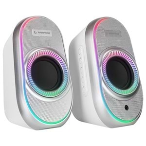 Rampage RMS-X3 2.0 6W Bluetooth Beyaz Multimedia RGB Işıklı Gaming USB Speaker