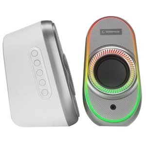 Rampage RMS-X3 2.0 6W Bluetooth Beyaz Multimedia RGB Işıklı Gaming USB Speaker