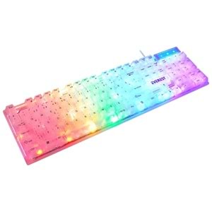 Everest KB-24 Beyaz Rainbow Q Membrane Oyuncu Klavyesi