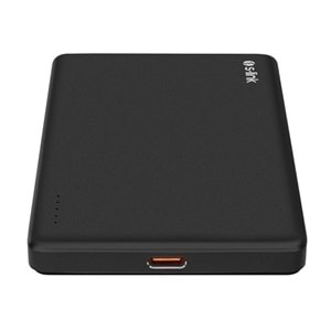 S-LINK MG105 5000mAh PD20W Magsafe 15W Kablosuz Type-C Siyah Taşınabilir Metal Şarj Cihazı Powerbank