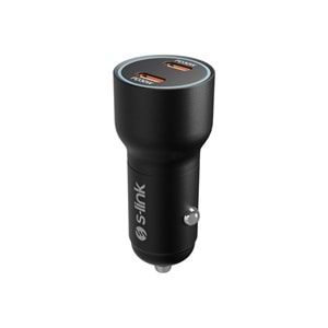 S-LINK SL-AC60 60W PD 3.0 PD 30W + PD30W Siyah Araç Şarj Cihazı