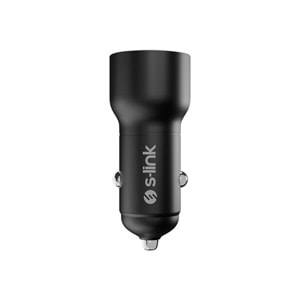 S-LINK SL-AC60 60W PD 3.0 PD 30W + PD30W Siyah Araç Şarj Cihazı