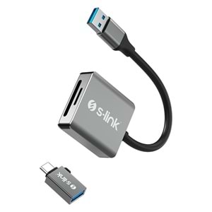 S-LINK SL-CR21 USB-USBC Metal Kart Okuyucu