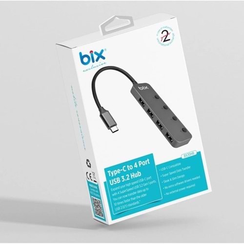 BİX BX20HB 4 port Type C USB Dönüştürücü