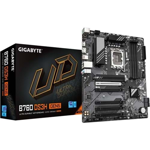 GIGABYTE B760 DS3H GEN5 DDR5 HDMI-DP TYPEC PCIE 5.0 1700P ATX 5-PCI SLOT