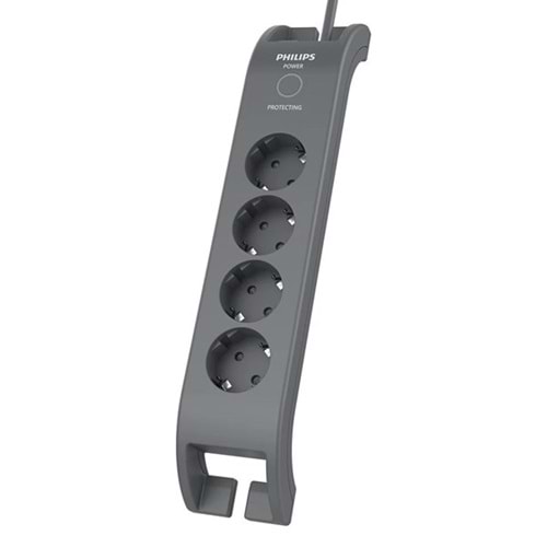 PHILIPS 4-lü SPN3140A/62 900 Joules Akım Koruma Prizi GRİ	