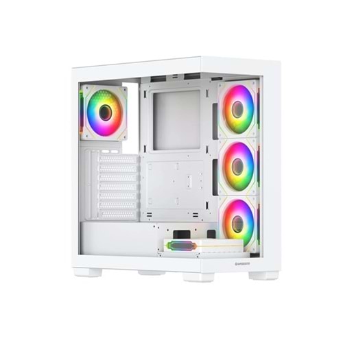 GAMEBOOSTER 750W 80+ BRONZE A7505W 5-FANLI GAMING MID-TOWER PC KASASI BEYAZ