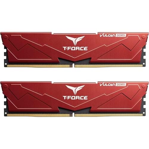 TEAM 32GB (2X 16GB) DDR5 6400MHZ CL40 DUAL KIT PC RAM T-FORCE FLRD532G6400HC40BDC01 KIRMIZI