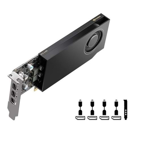 PNY RTX A400 4GB VCNRTXA400-SB GDDR6 64bit mDP PCIe 4.0	