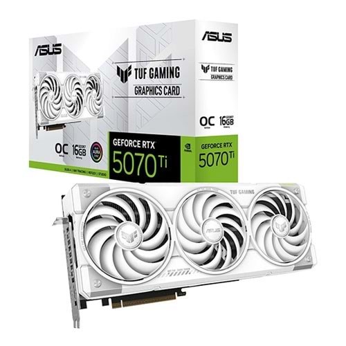 ASUS 12GB TUF GAMING RTX5070TI-O16G WHITE GDDR7 HDMI-DP PCIE 5.0 BEYAZ
