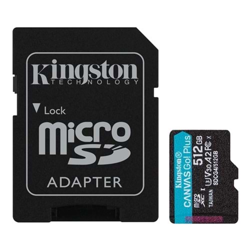 KINGSTON 512GB CANVASGO+ SDCG4/512GB MICRO-SD HAFIZA KARTI