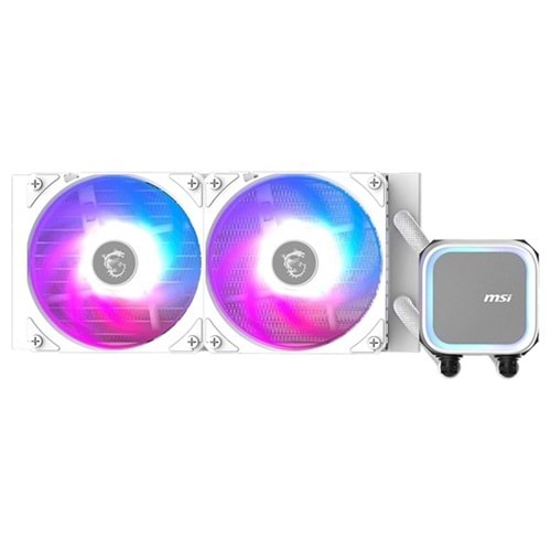 MSI 240MM MAG CORELIQUID A13 240 ARGB AM5-1851P SIVI SOĞUTMALI İŞLEMCİ FANI BEYAZ
