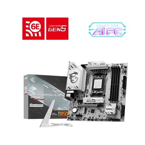 MSI B850M GAMING PLUS WIFI6E DDR5 HDMI-DP PCIE 5.0 AM5 MATX