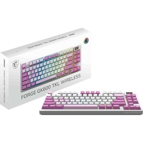 MSI FORGE GK600 TKL VİOLET MEKANİK GAMING KLAVYE