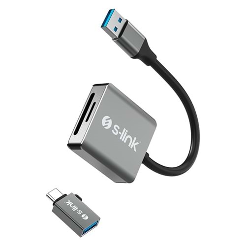 S-LINK SL-CR21 USB-USBC Metal Kart Okuyucu