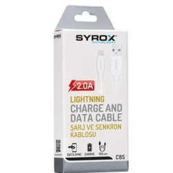 SYROX TECHNOLOGIES 2.0A LIGHTNING CHARGE AND DATA CABLE C85