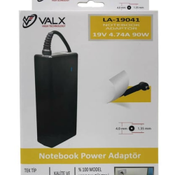 VALX HIGH TECHNOLOGY LA-19041 19V 4.74A 90W 4.0*1.35MM NOTEBOOK  ADAPTÖR