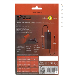 VALX HIGH TECHNOLOGY LA-20055 20V 4.5A 90W 5.5*2.5MM NOTEBOOK  ADAPTÖR