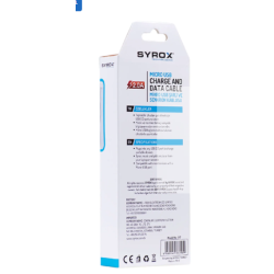 SYROX TECHNOLOGIES MICRO USB CHARGER AND DATA CABLE 2.0A 2M C17