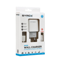 SYROX TECHNOLOGIES MICRO WALL CHARGER 2.6A A-J47 ADAPTER