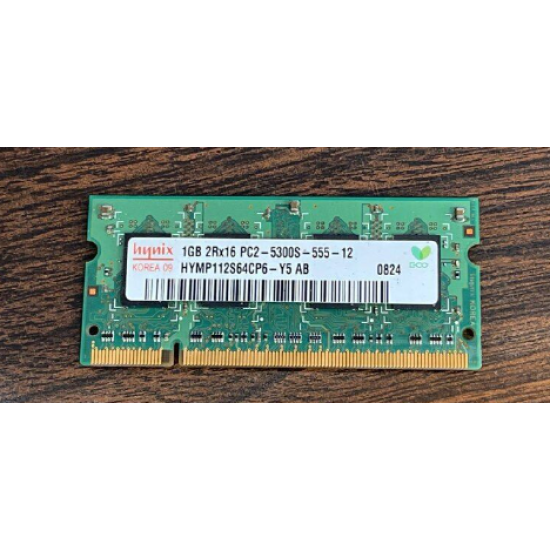 HYNIX 1GB 2Rx16 PC2-5300S-555-12 HYMP112S64CP6-Y5 DDR2 1GB 667MHZ NOTEBOOK RAM