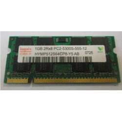 HYNIX 1GB 2Rx8 PC2-5300S-555-12 HMYP512S64CP8-Y5 667MHZ DDR2 1GB NOTEBOOK RAM