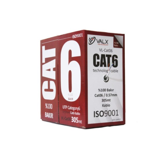 VALX HIGTECHNOLOGY ISO9001 CAT6/0.57MM 305M CABLE