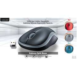 CONCOR C-13L KABLOSUZ OPTICAL MOUSE MAVI