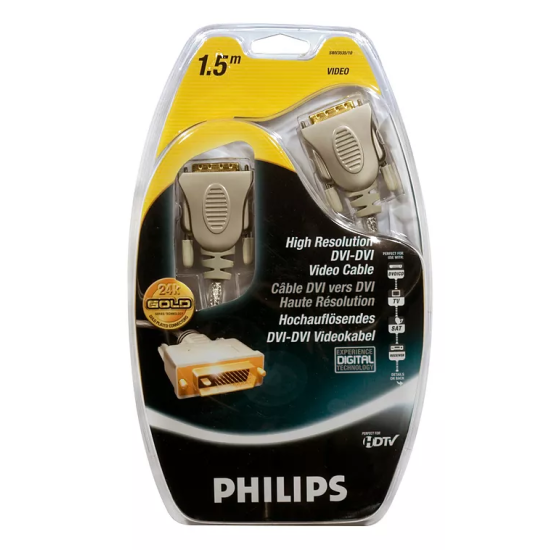 PHILIPS SWV3535/10 1.5M HİGH RESOLİTİON DVI-DVI VİDEO CABLE HOCHAUFLÖSENDES VİDEOKABEL