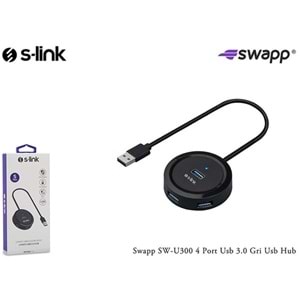 S-LINK Swapp SW-U300 4port USB 3.0 Siyah USB Çoklayıcı Hub