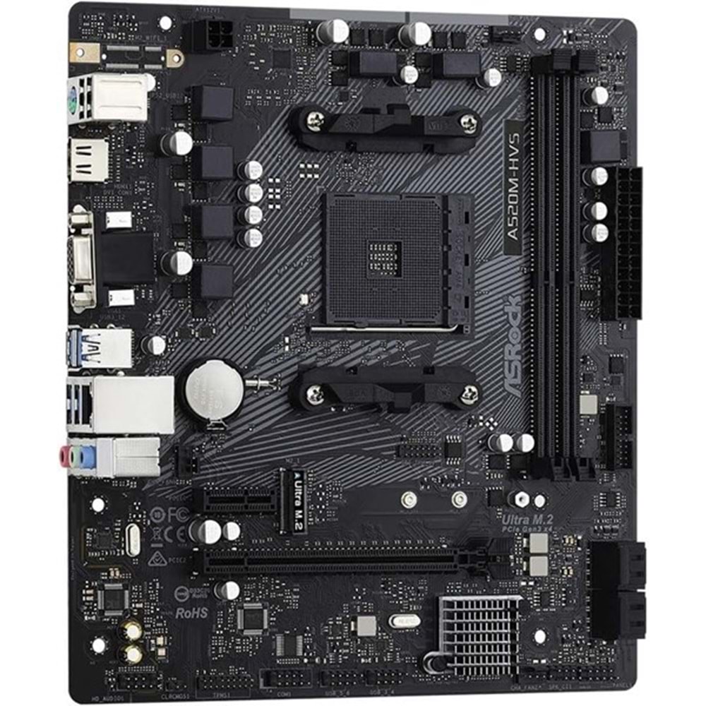 ASROCK A520M-HVS DDR4 HDMI PCIe 16X v4.0 AM4 mATX