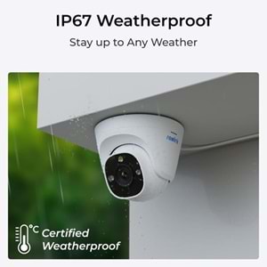 REOLINK 8MP DOME 2.8MM P334 IP Güvenlik Kamerası PoE IP67, Renkli