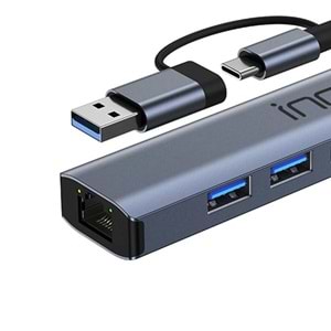 INCA IUTP-5T Gigabit USB Çoklayıcı USB 3.0,TYPEC Ethernet