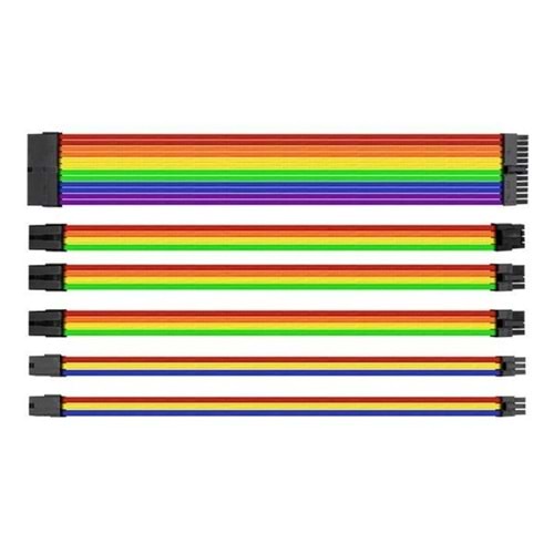 Thermaltake AC-049-CNONAN-A1 TtMod Rainbow Power Supply Sleeved Kablo Seti (16 AWG)