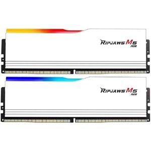 GSKILL 32GB (2X 16GB) DDR5 6400MHZ CL36 RGB DUAL KIT PC RAM RIPJAWS M5 F5-6400J3648F16GX2-RM5RW BEYAZ