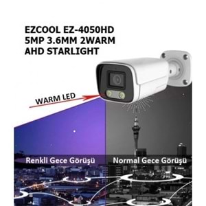 EZCOOL 5MP EZ-4050HD 3.6MM 40metre STARLIGT BULLET AHD KAMERA