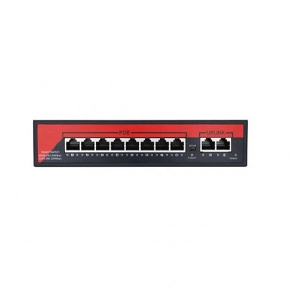 EZCOOL 8port EZ-08PSF-FG GIGABIT 2-UPLINK 120W POE YÖNETİLEMEZ SWITCH