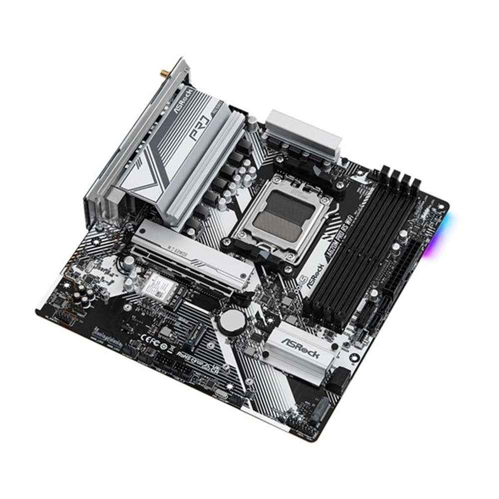 ASROCK A620M PRO RS WIFI-6E DDR5 HDMI-DP PCIE 4.0 AM5 MATX