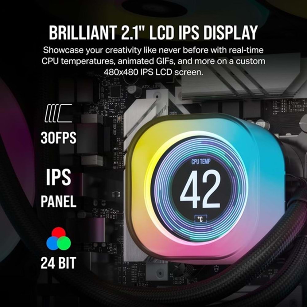 CORSAIR 240MM H100i CW-9061007-WW RGB AM5-1851P SIVI SOĞUTMALI İŞLEMCİ FANI
