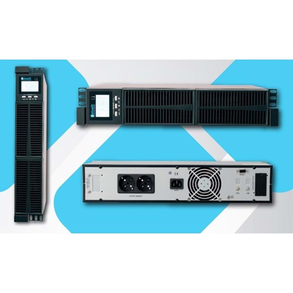 DOTVOLT 1KVA UPS-00008 1-1 RT Online Rack Tipi UPS 
