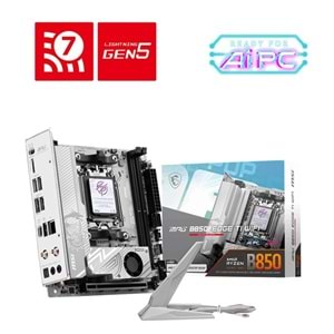 MSI MPG B850I EDGE TI WIFI DDR5 AM5 SOKET MINI ATX