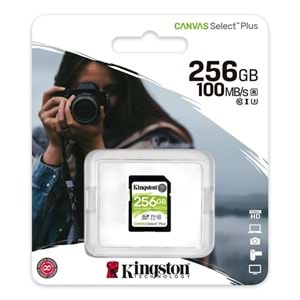 KINGSTON 256GB Canvas Select Plus SDS2/256GB SDXC HAFIZA KARTI