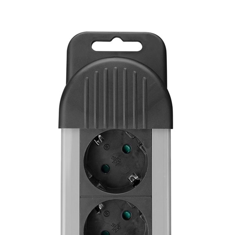 S-LINK Swapp SPGKS03 1.5m 3G1.5mm2 900 Joule 3-lü Akım Kor. Gri Priz Çoklayıcı