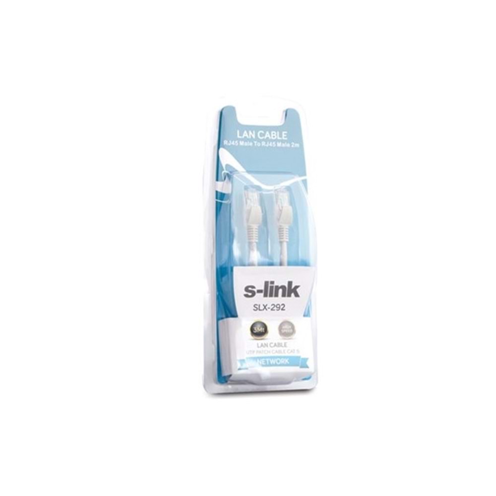 S-link SLX-292 3m Patch Utp Gri CAT5E Patch Kablo