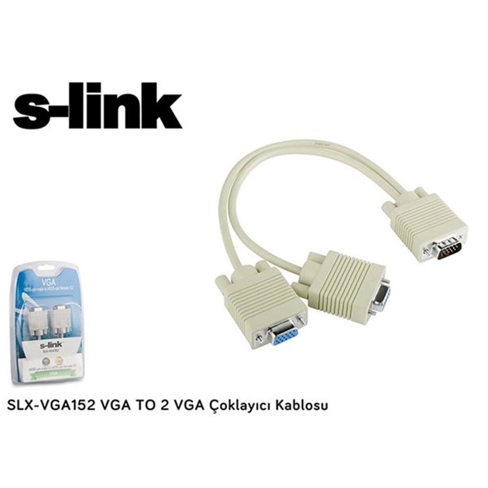 S-LINK SLX-VGA152 VGA-2li VGA Çoklayıcı Kablo