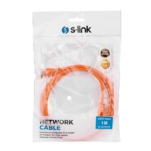 S-link SL-CAT601TR 1m Turuncu CAT6 Patch Kablo