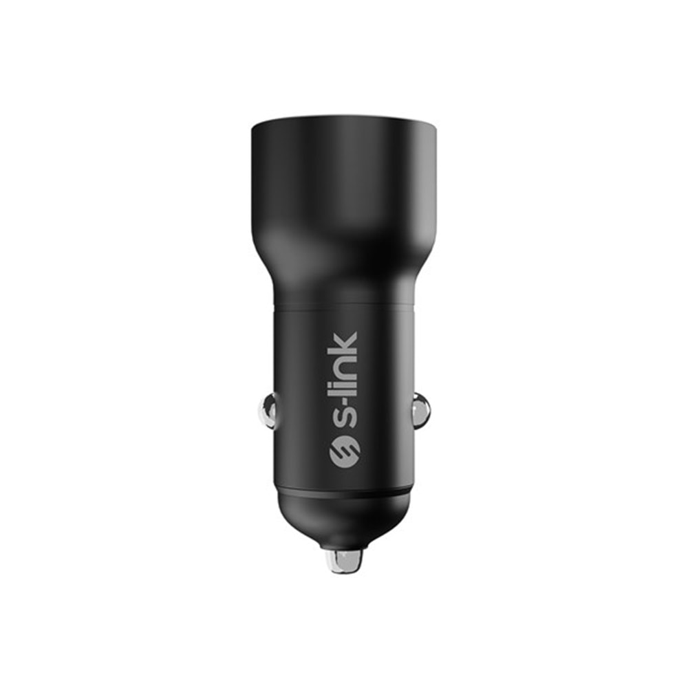S-LINK SL-AC60 60W PD 3.0 PD 30W + PD30W Siyah Araç Şarj Cihazı